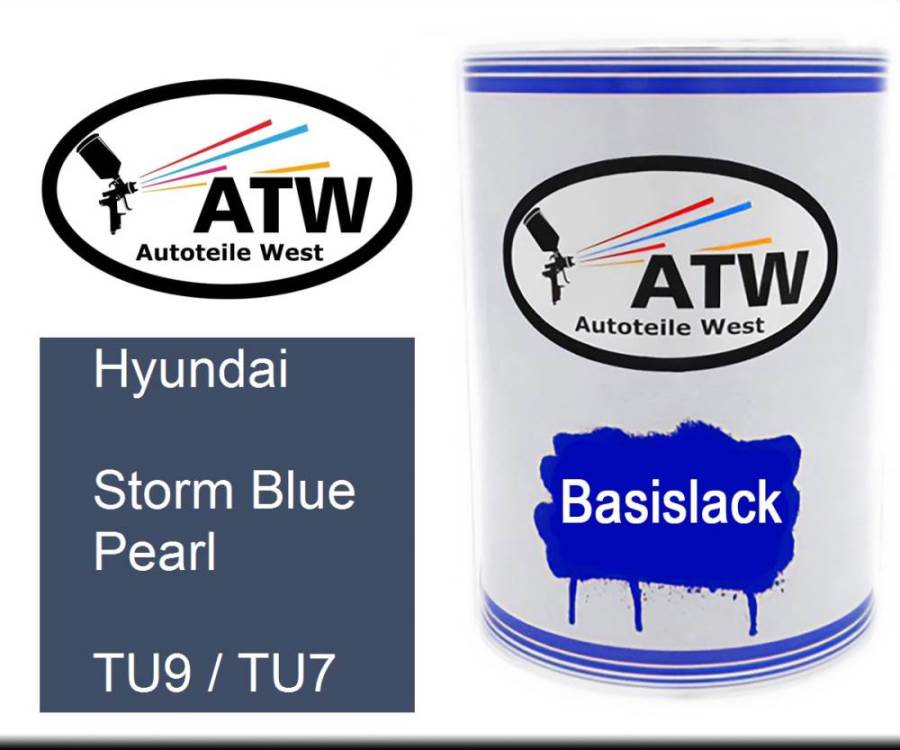 Hyundai, Storm Blue Pearl, TU9 / TU7: 500ml Lackdose, von ATW Autoteile West.